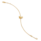 ®Jewelicorn®フリヴォル ゴールド フラワー ピンク マラカイト ブレスレット