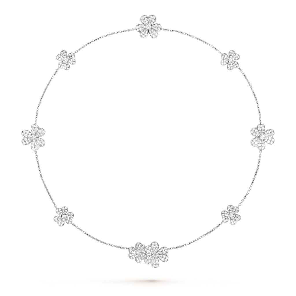 ¡®Jewelicorn¡¯FRIVOLE SILBERNE 9-BLUMEN-KETTE