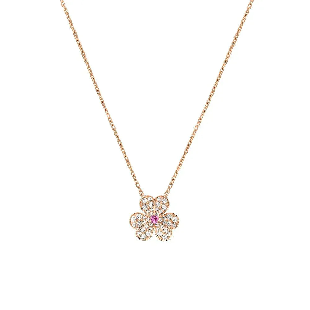 ¡®Jewelicorn¡¯FRIVOLE ROSÉGOLD BLUMEN-DIAMANT-HALSKETTE