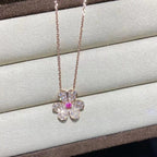 ¡®Jewelicorn¡¯FRIVOLE ROSE GOLD FLOWER DIAMOND NECKLACE