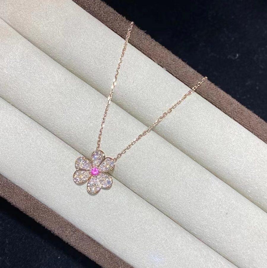 ¡®Jewelicorn¡¯FRIVOLE ROSE GOLD FLOWER DIAMOND NECKLACE