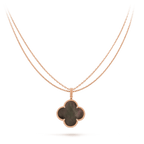 ¡®Jewelicorn¡¯CLOVER 25MM GOLD DARK MOP BIG CLOVER NECKLACE