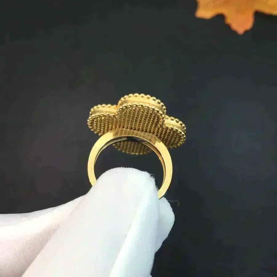 Jewelicorn Kleeblatt-Malachitring