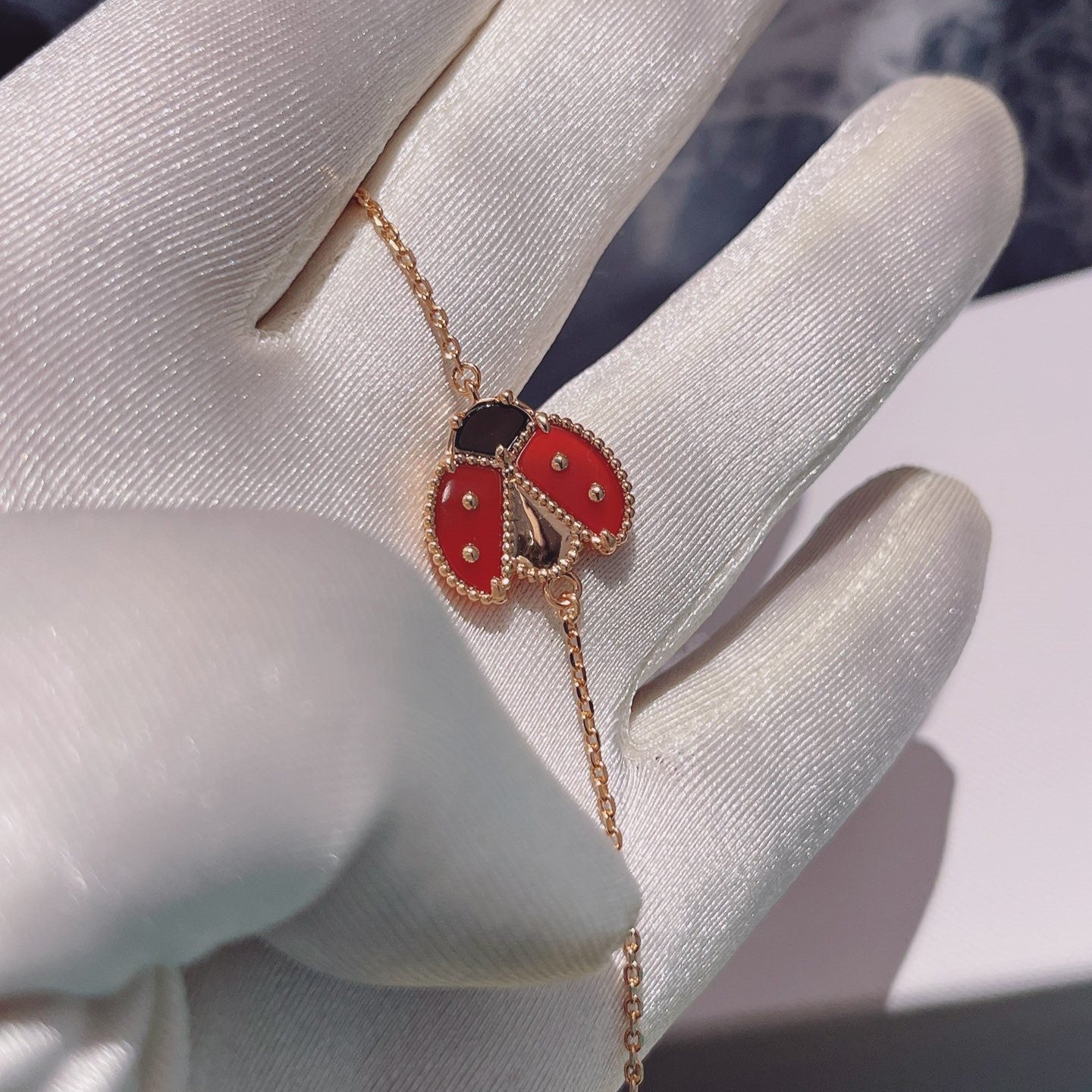 ®Jewelicorn® ラッキースプリング 1モチーフ ピンクゴールドブレスレット