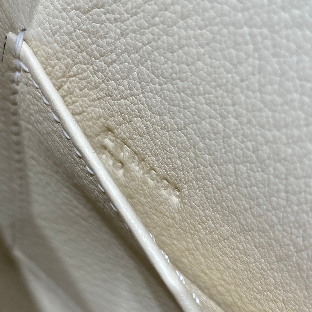 HM KELLY MINI 20 WEISS ROSA EPSOM GOLDENE BESCHLÄGE