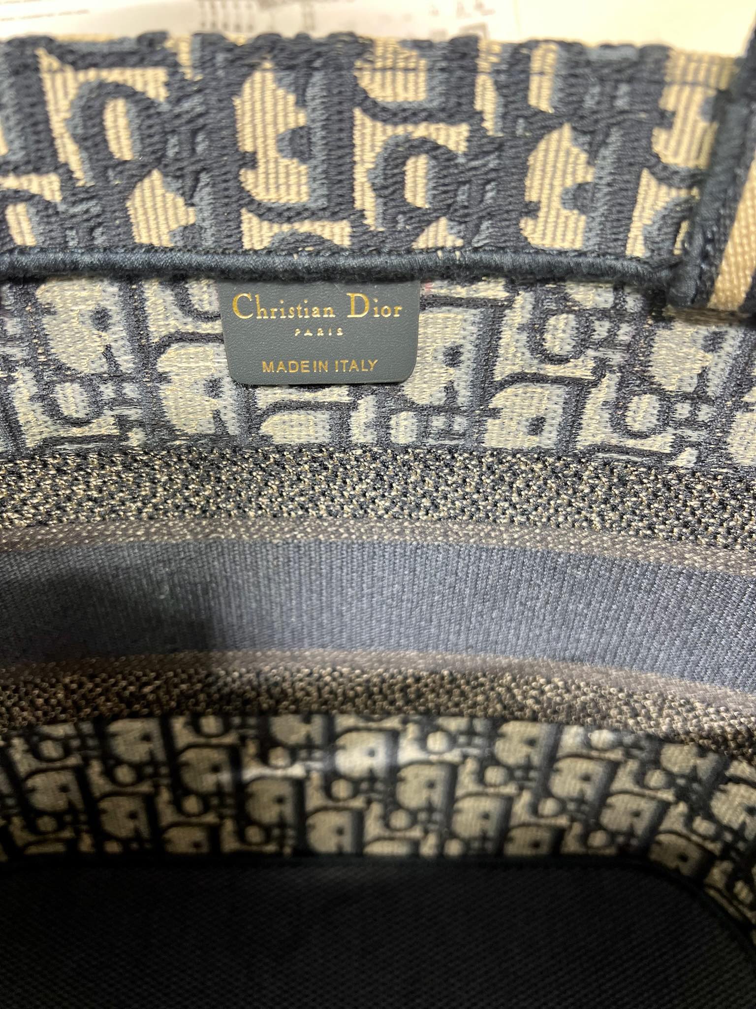 CD NEW BASKET BAG BLUE OBLIQUE EMBROIDERY