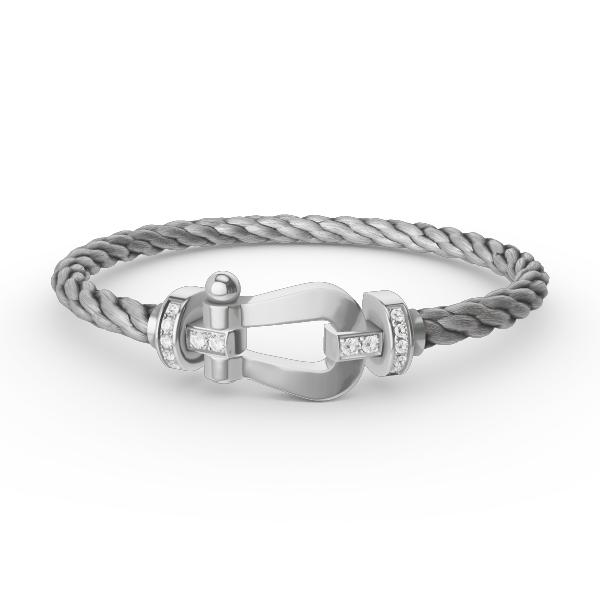 ¡®Jewelicorn¡¯FORCE LARGE HORSESHOE HALF DIAMOND BRACELET SILVER