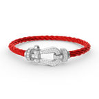 ®Jewelicorn® FORCE ラージホースシュー フルダイヤモンドブレスレット シルバー