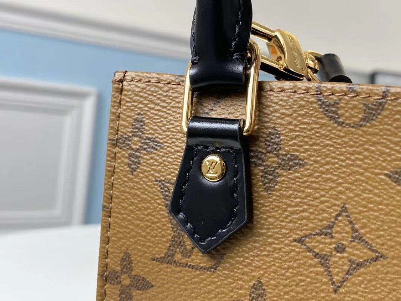 LV PETIT SAC PLAT MONOGRAM COATED CANVAS